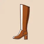 calf-high brown boots image